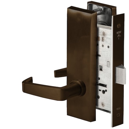 Best Grade 1 Passage Mortise Lock, 15 Lever, M Escutcheon, Non-Keyed, Oil-Rubbed Bronze Finish 45H0N15M613
